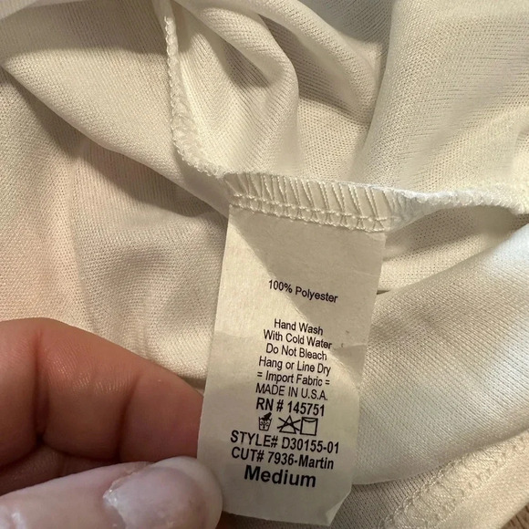 Pink Blush Floral Dress Size Medium Knee Length Flowy Lines Pastel Beachy - Picture 7 of 7